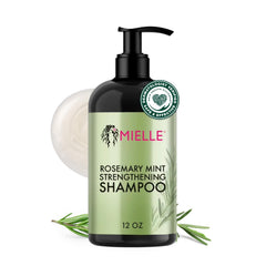 Mielle Organics Rosemary Mint Shampoo bottle for gentle cleansing of textured hair