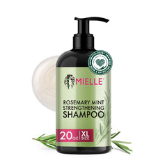 Mielle Organics Rosemary Mint Shampoo bottle for a gentle cleansing routine.