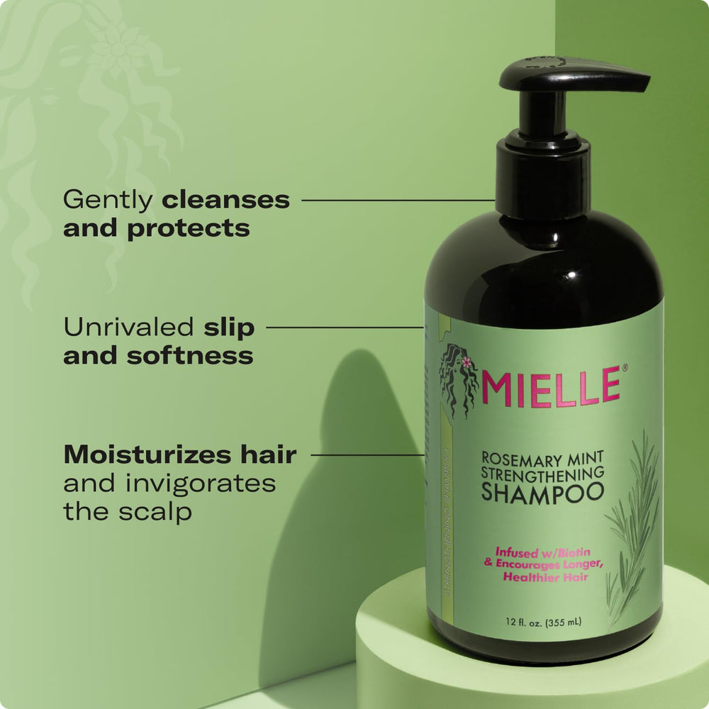 Mielle Organics Rosemary Mint Shampoo coconut oil nourishes dry hair