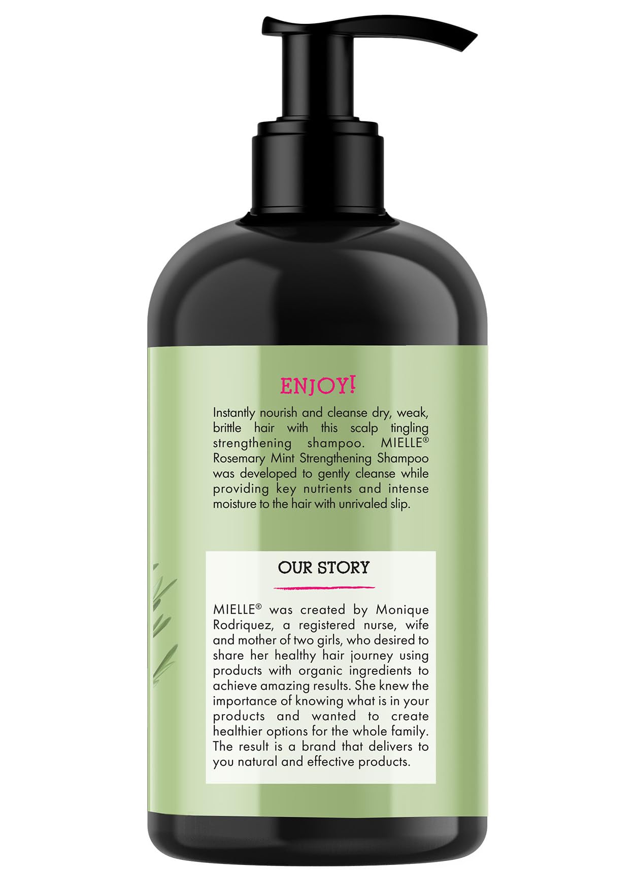 Minty aroma evoke refreshing daily cleansing ritual.