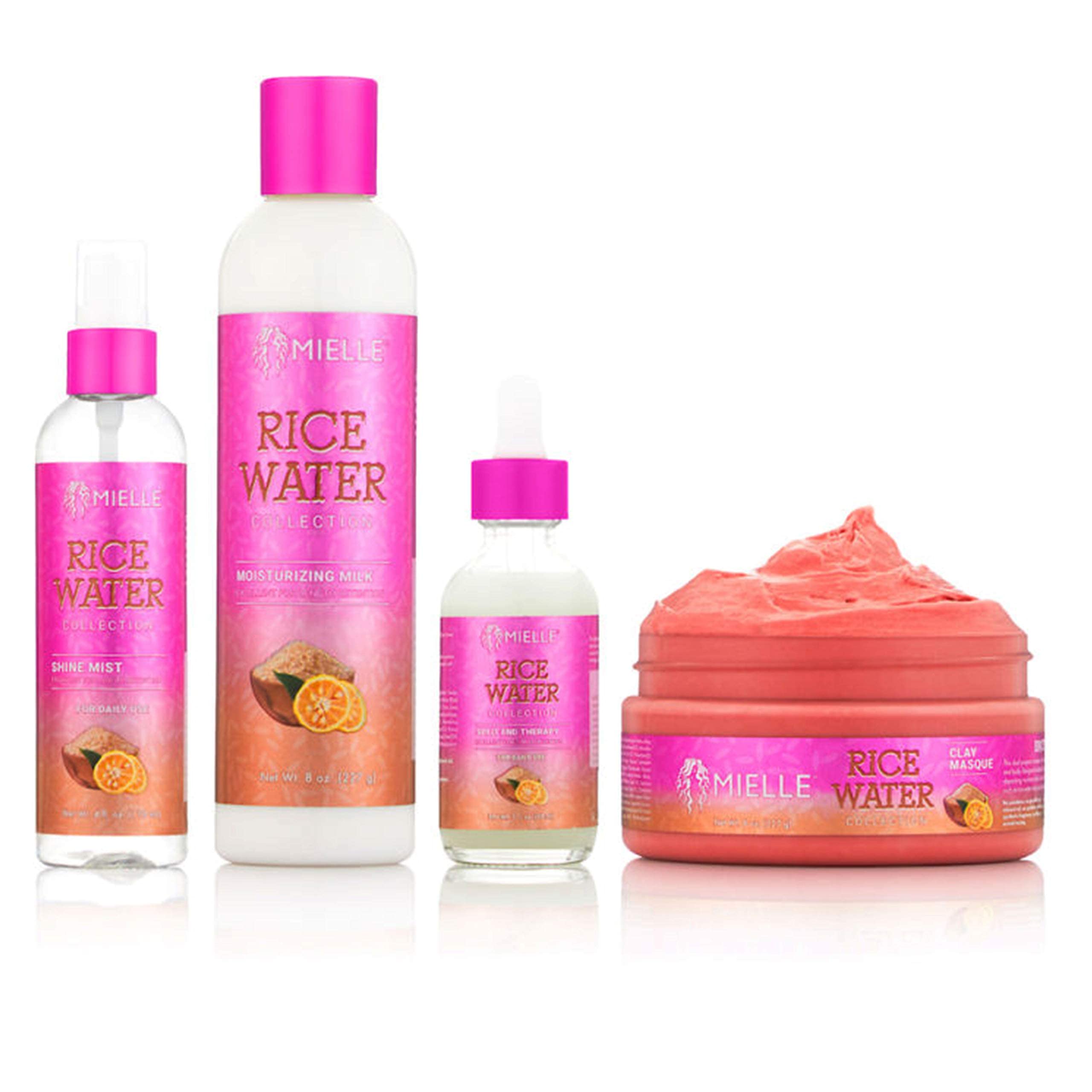 Mielle Organics Rice Water Milk bottle delivers deep hydration for healthier-looking hair.