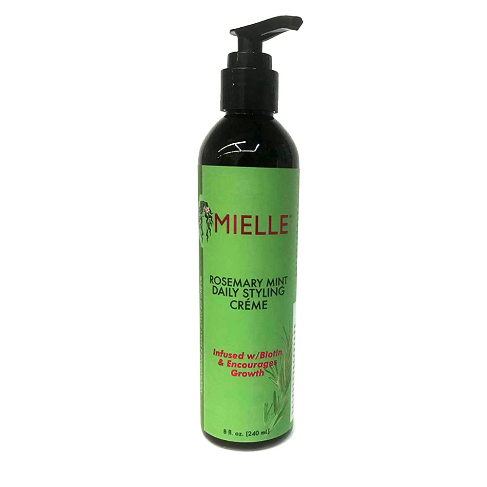 Mielle Rosemary Mint Edge Gel defines edges with smooth hold and refreshing scent.