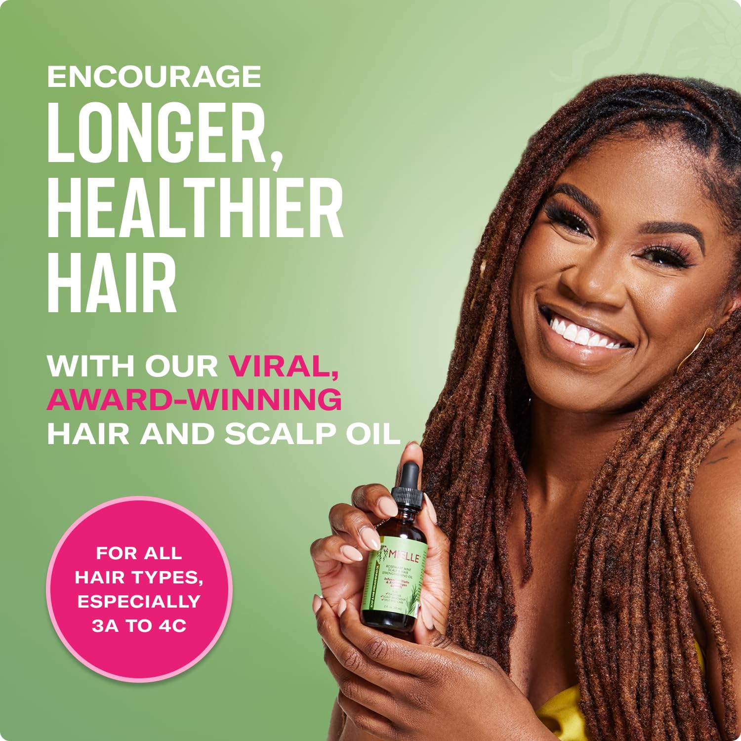 Ingredient blend highlighting biotin and natural oils for stronger strands
