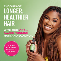 Ingredient blend highlighting biotin and natural oils for stronger strands