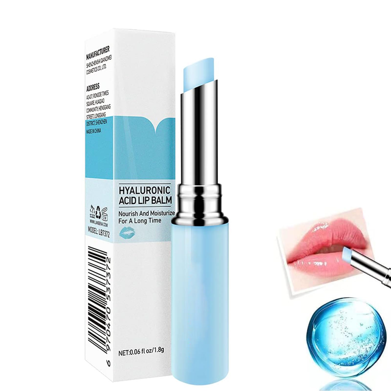 MIESCHER Hyaluronic Acid Lip Balm with new packaging shown for modern lip care.