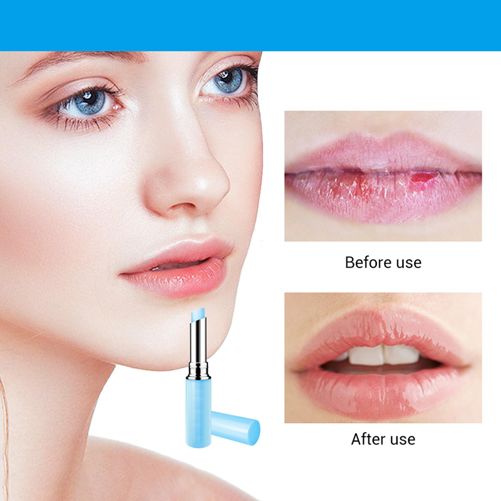 MIESCHER Hyaluronic balm texture swirl suggests smooth, comfortable lip hydration.
