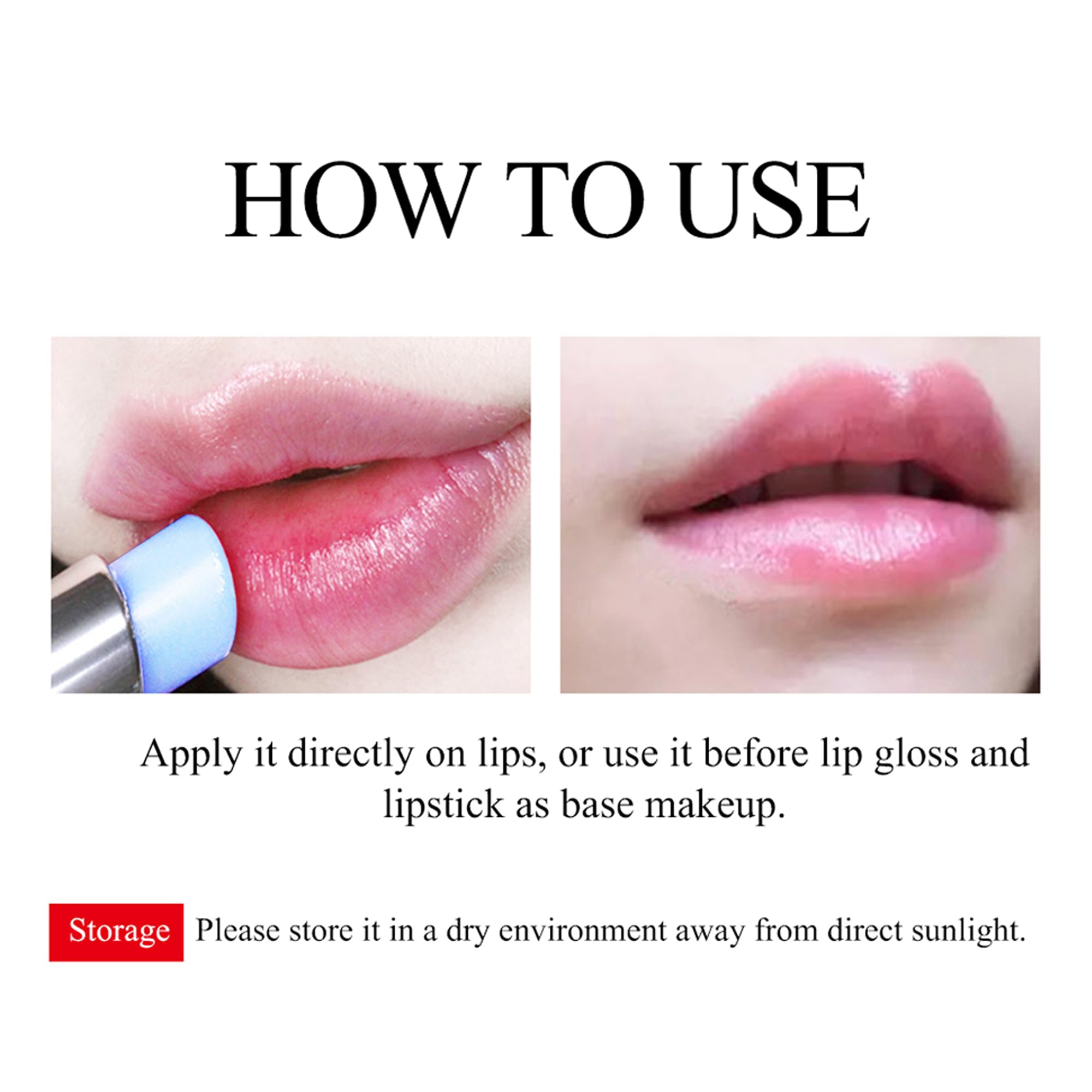 MIESCHER lip balm long-lasting moisture visually suggests sustained hydration.