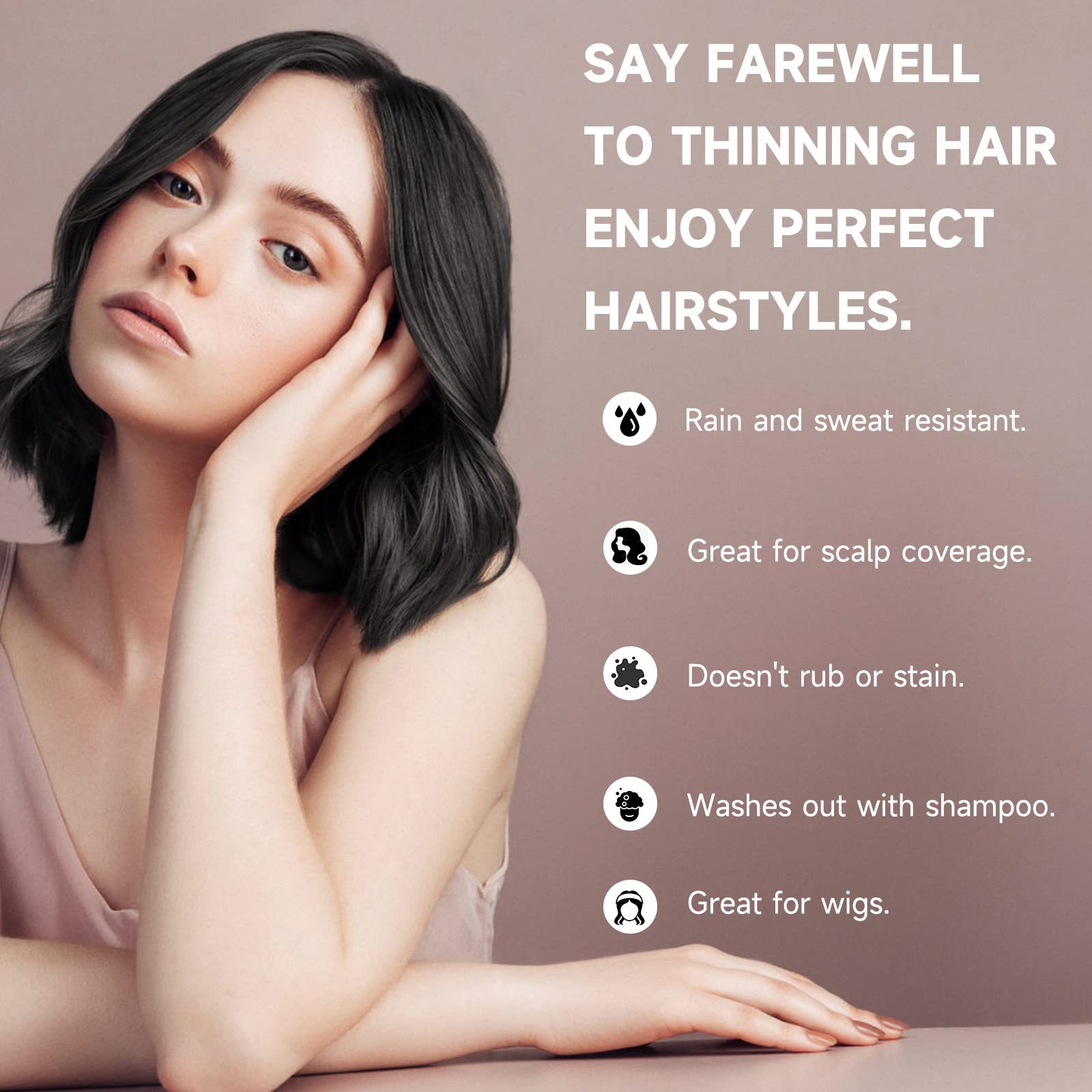 Mifeloy auburn hairline powder for seamless gray root coverage