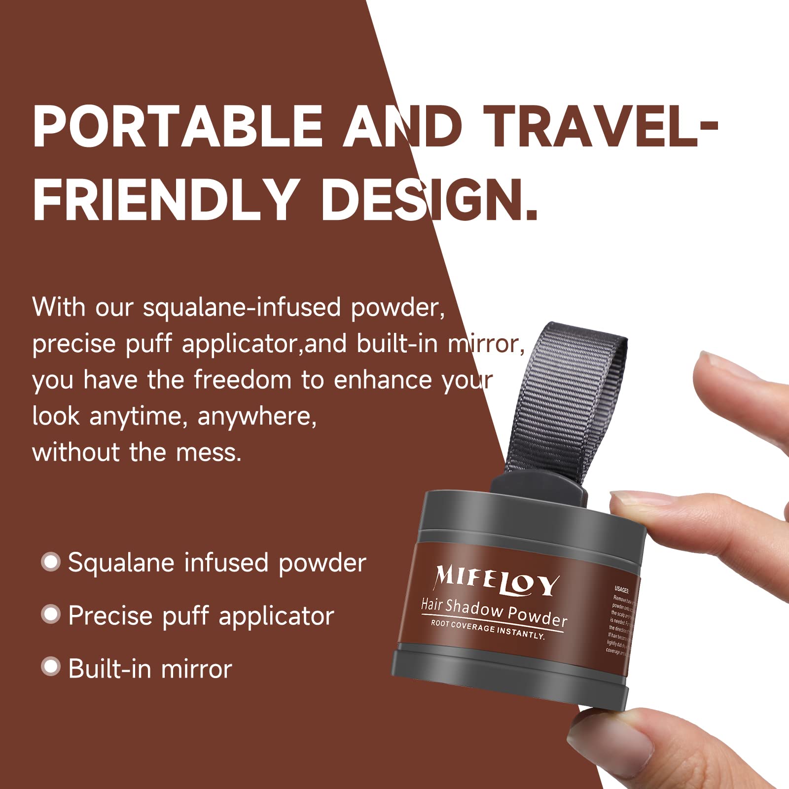 Mifeloy beard and eyebrow concealer close-up for precise coverage