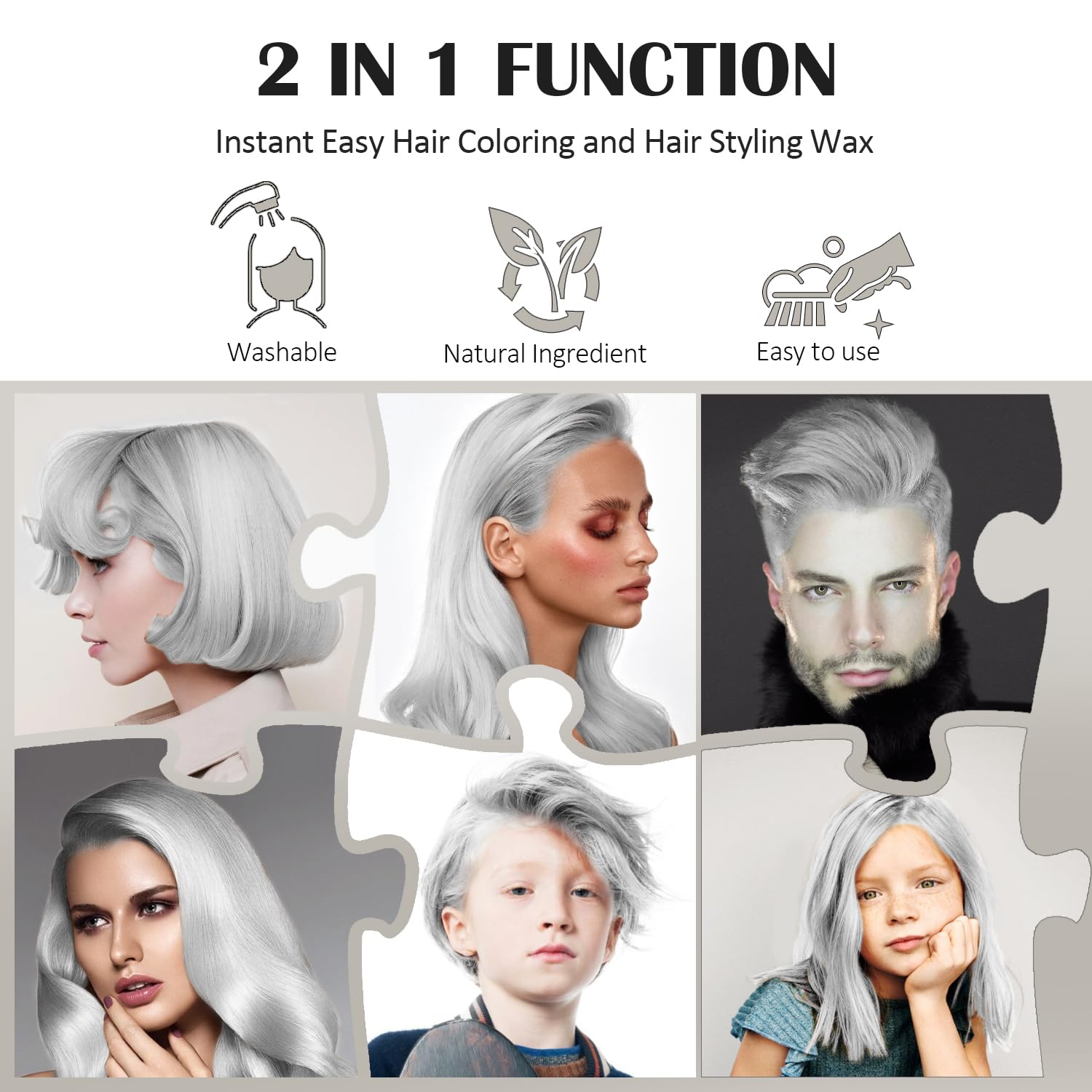 Mifeloy silver white color rinses clean with water