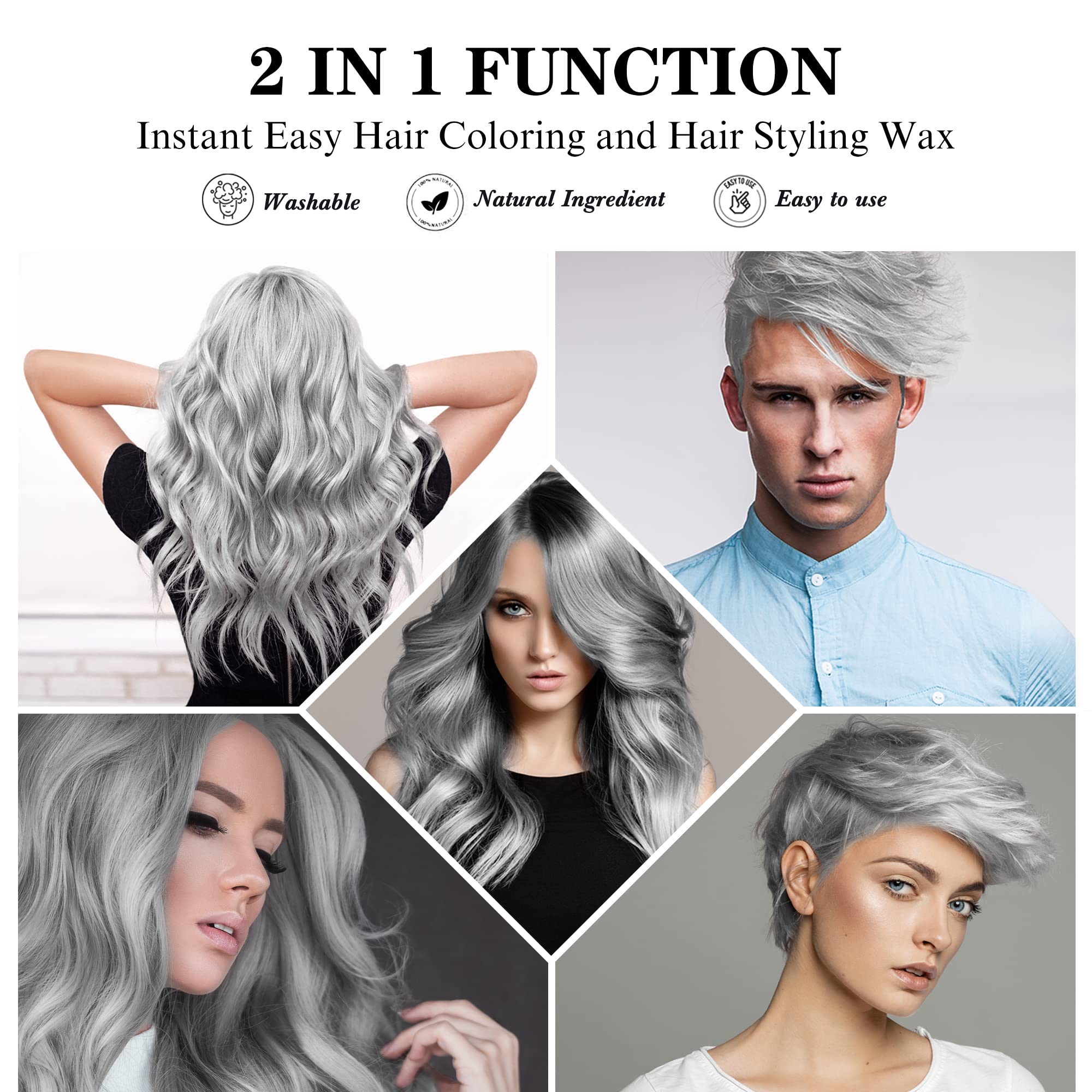 Mifeloy hair color wax application texture enables quick coloring and styling.