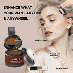 Close-up of Mifeloy root touch-up application for precise gray coverage