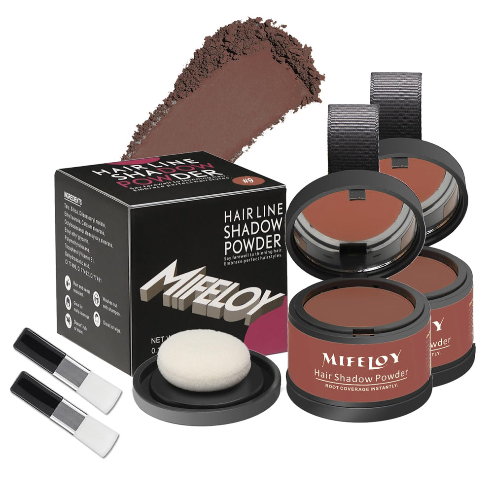 Mifeloy root touch-up shadow powder compact blends naturally for hairline definition