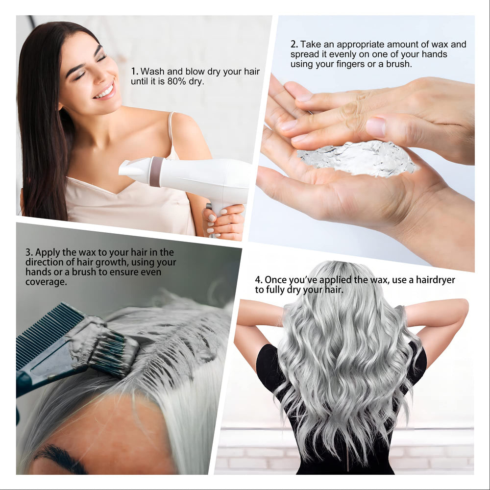 Mifeloy silver gray hair dye wax texture delivers a smooth, non-sticky finish.