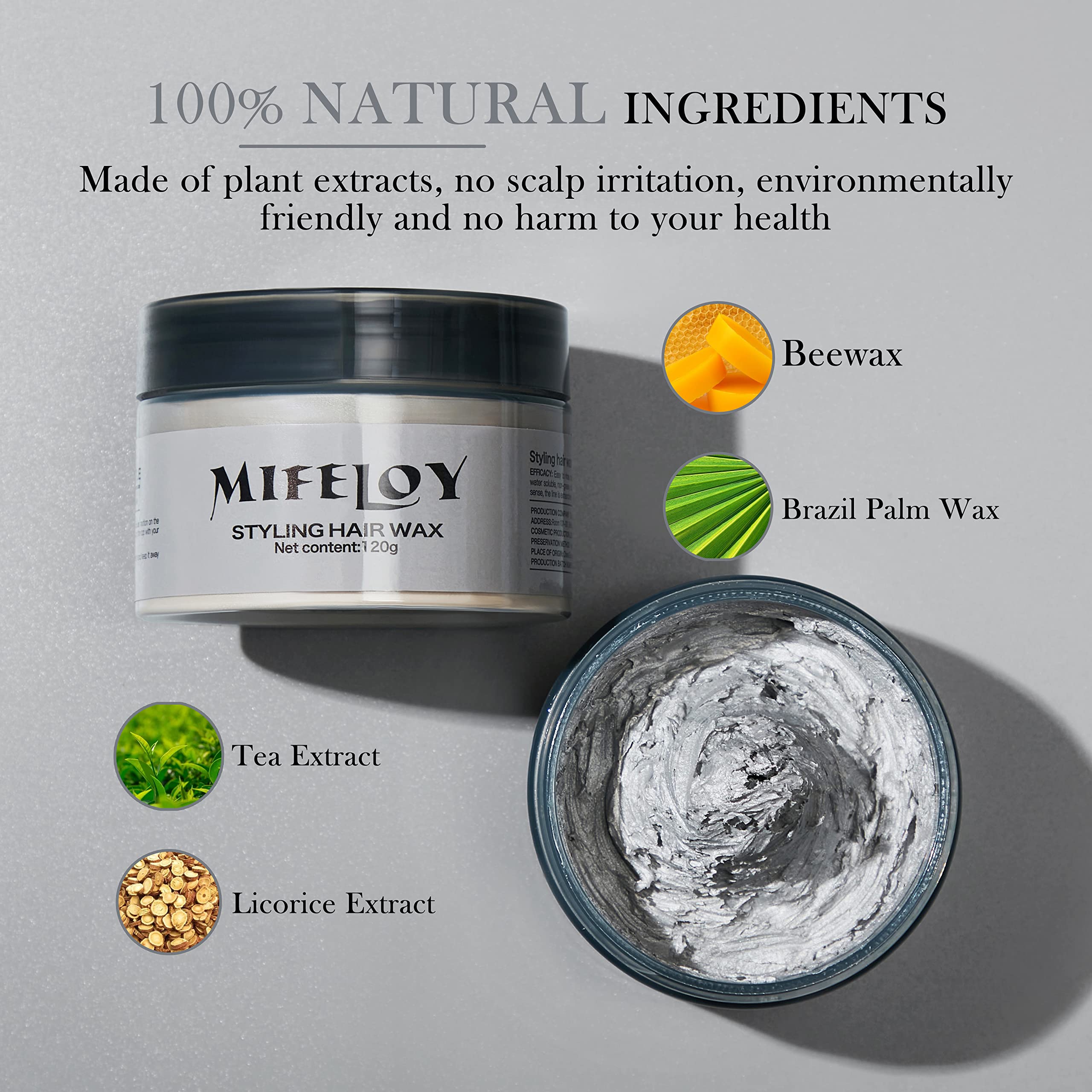 Mifeloy silver gray hair spray dye brush enables precise color application for defined looks.