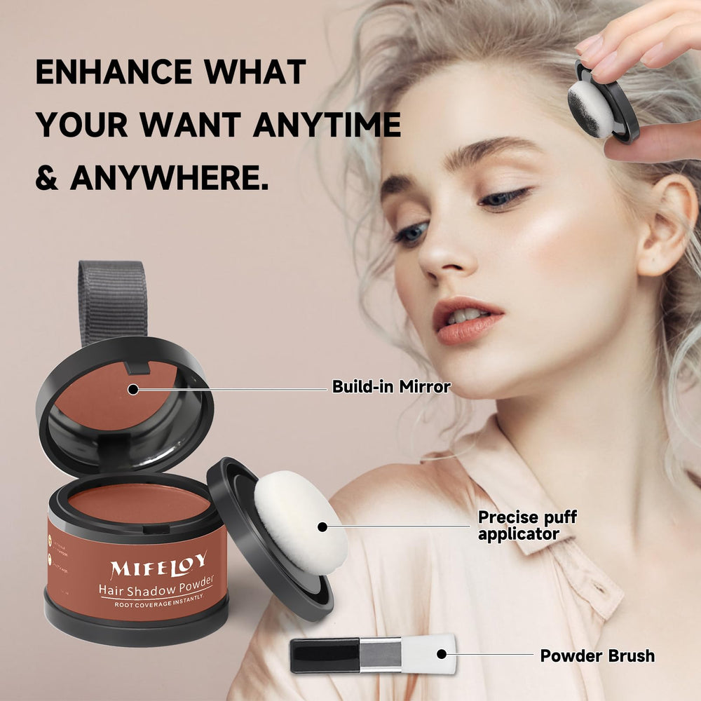Mifeloy travel kit with puff and mirror for quick touch-ups