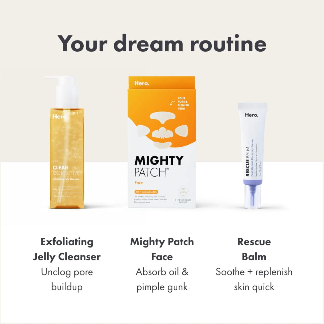 Mighty Patch Face XL demonstrates full-face coverage with five patches for multi-zone treatment.