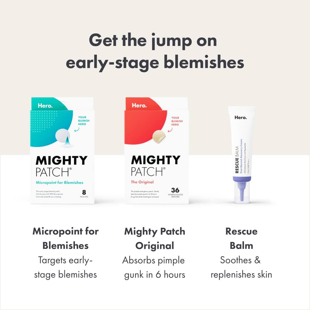 Mighty Patch Micropoint Large after-use look indicates clearer skin potential