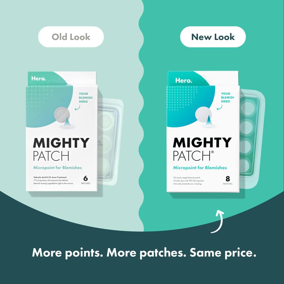 Mighty Patch Micropoint Large ingredient strip highlights salicylic acid and Niacinamide
