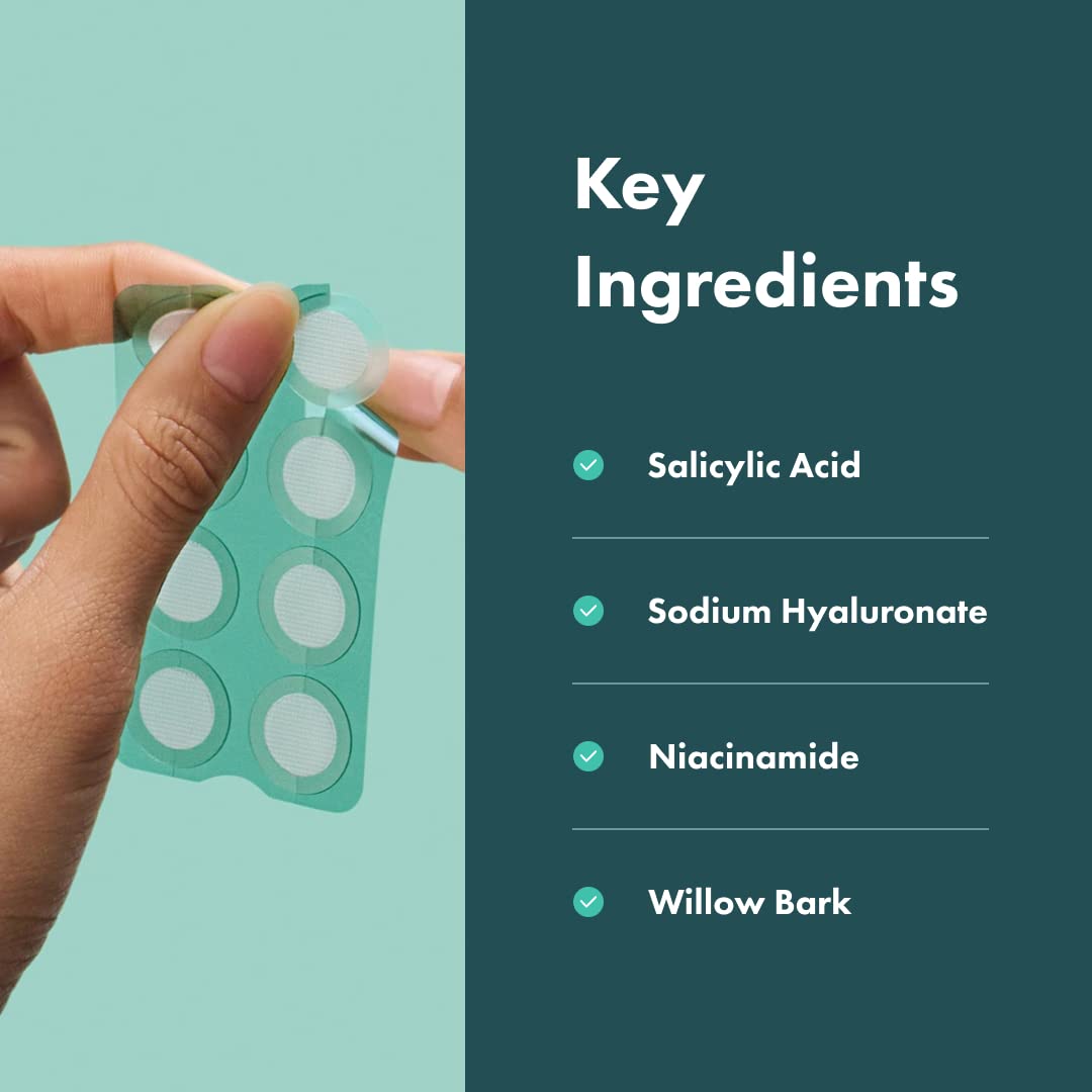 Mighty Patch Micropoint Large single patch placed on skin for discreet blemish coverage