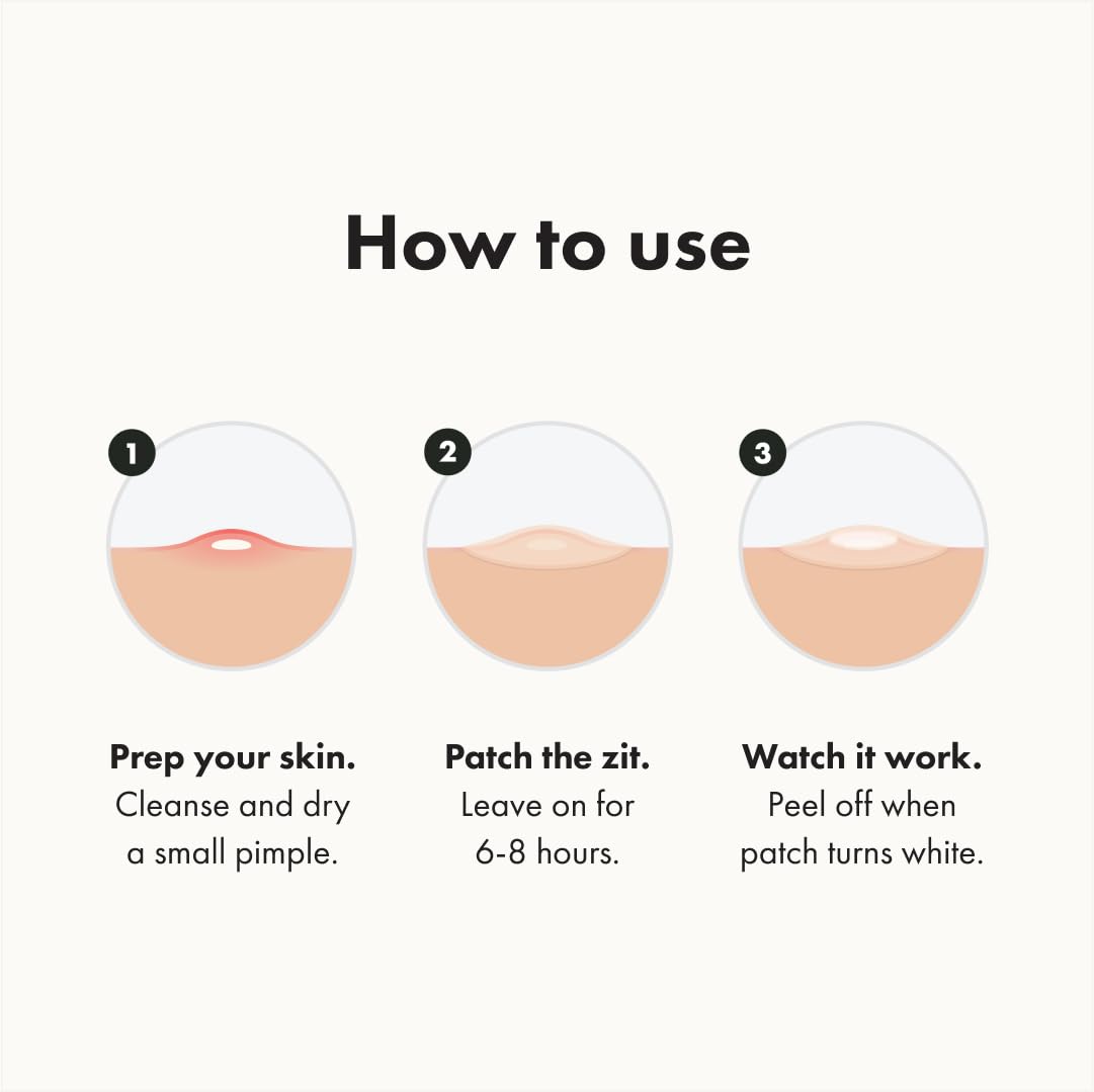 Mighty Patch Mini on-skin application shows simple, quick placement.