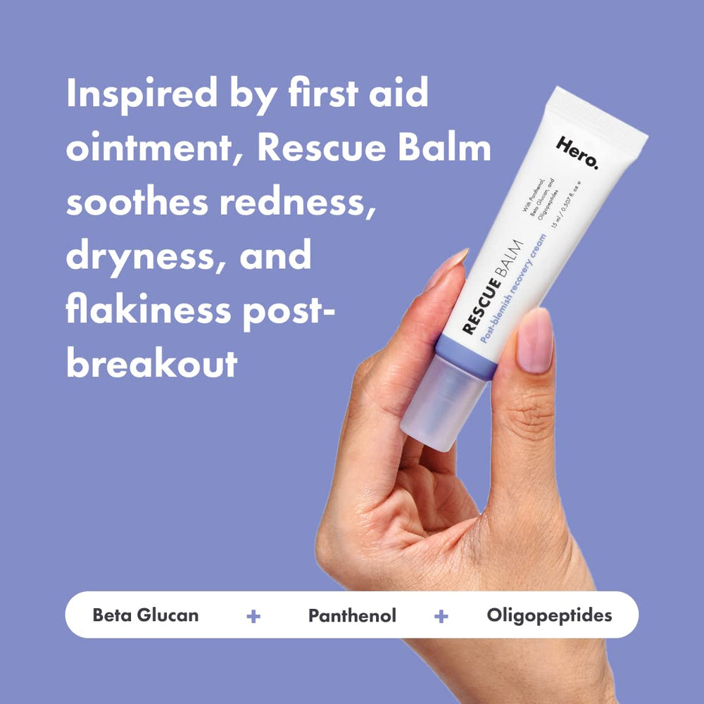 Mighty Patch Rescue Balm panthenol ingredient highlighted for gentle hydration.