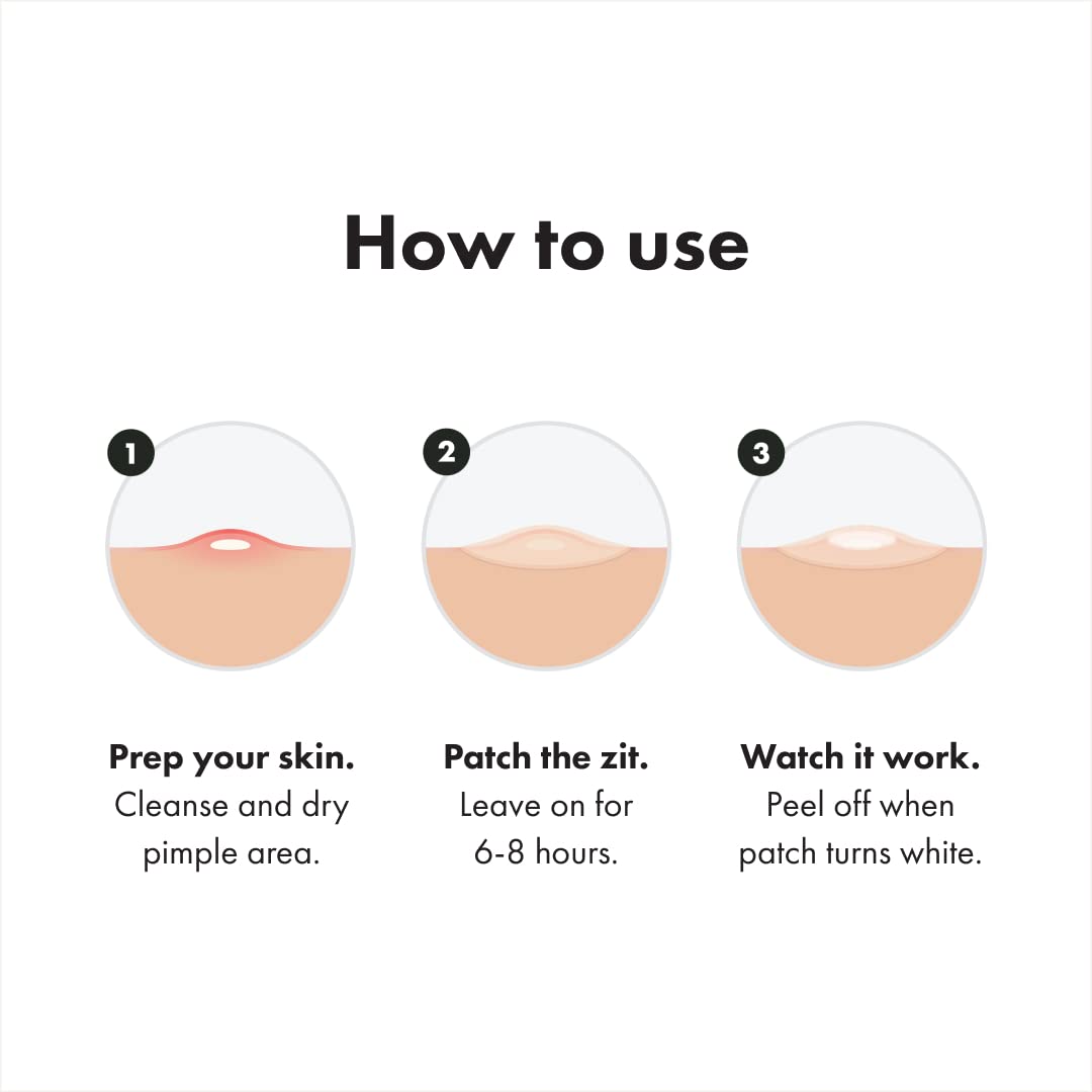 Mighty Patch Invisible+ patch applied on clean skin with easy-peel sheets.