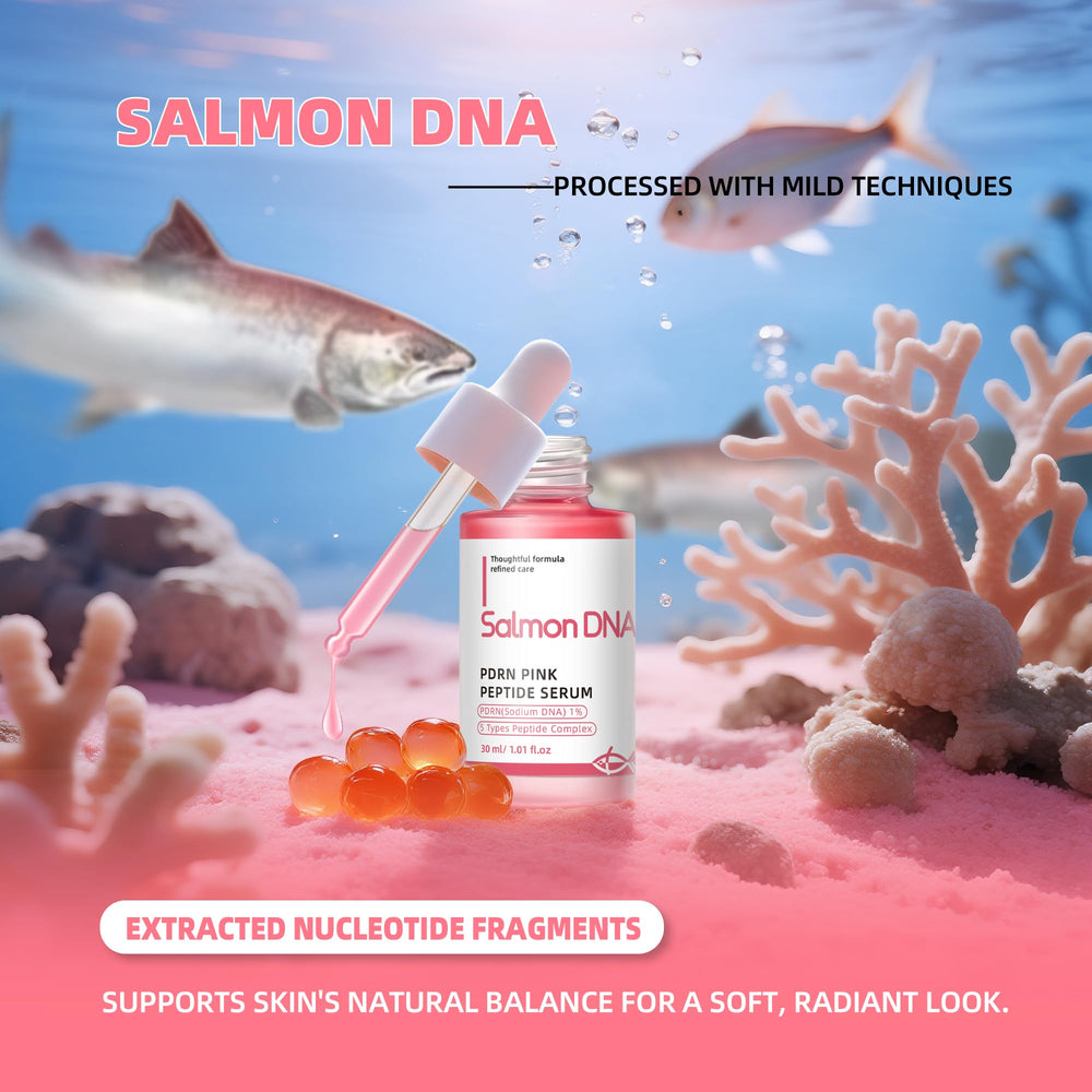 Mignor PDRN Serum pink bottle cap close-up showing easy application