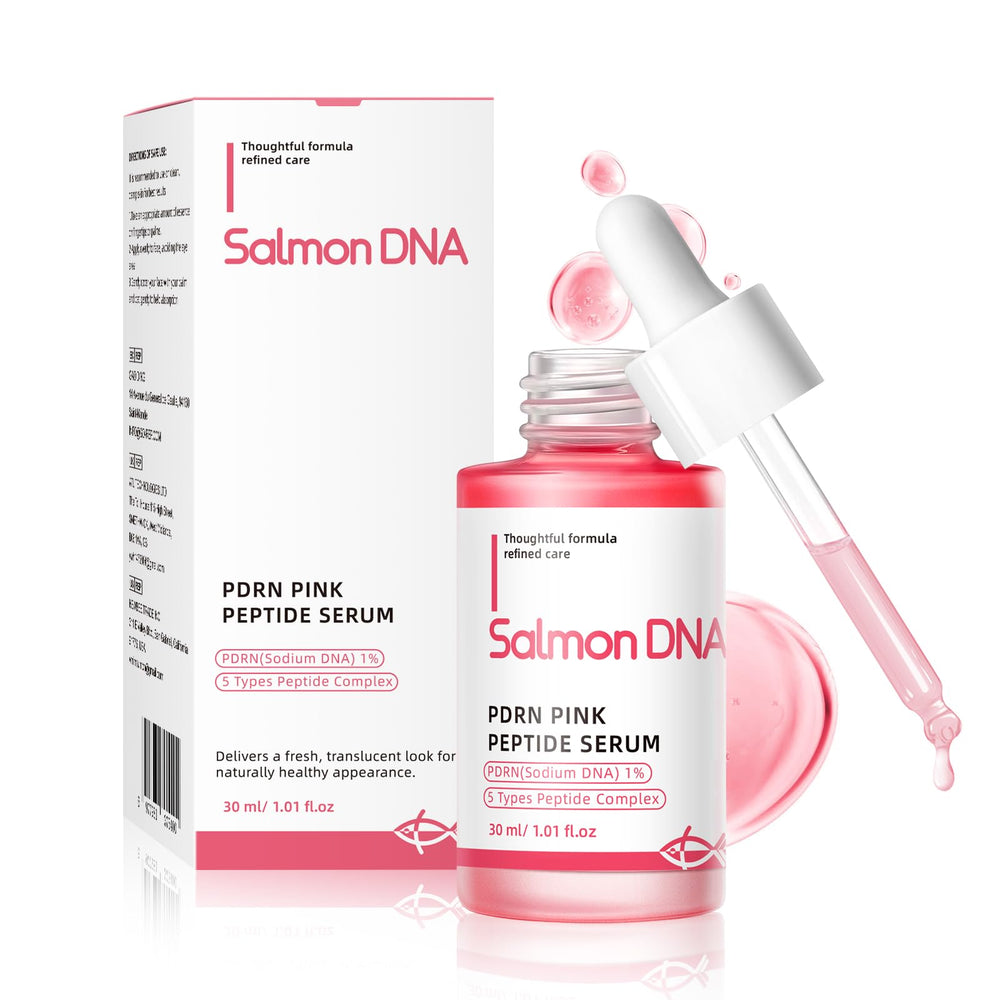 Mignor PDRN Serum pink bottle close-up highlighting hydration and radiant skin