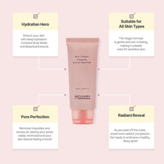 MIGUHARA rose water ingredient close-up shows hydrating formula for radiant skin.