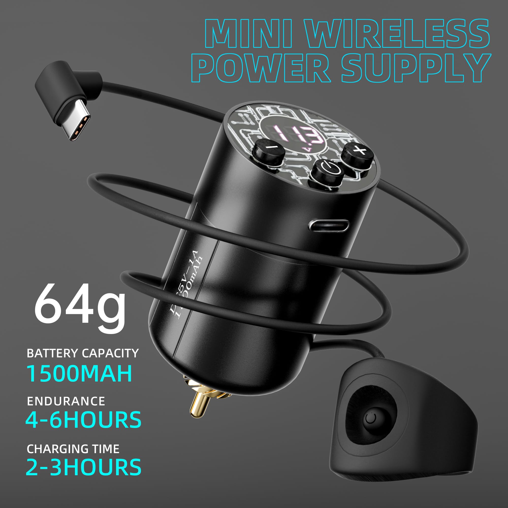 MIHERT charging cable enables quick top-ups between sessions.