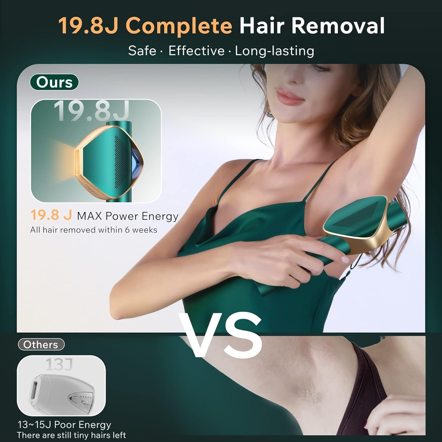 Mihilo laser removal body application covers large areas for quick sessions.