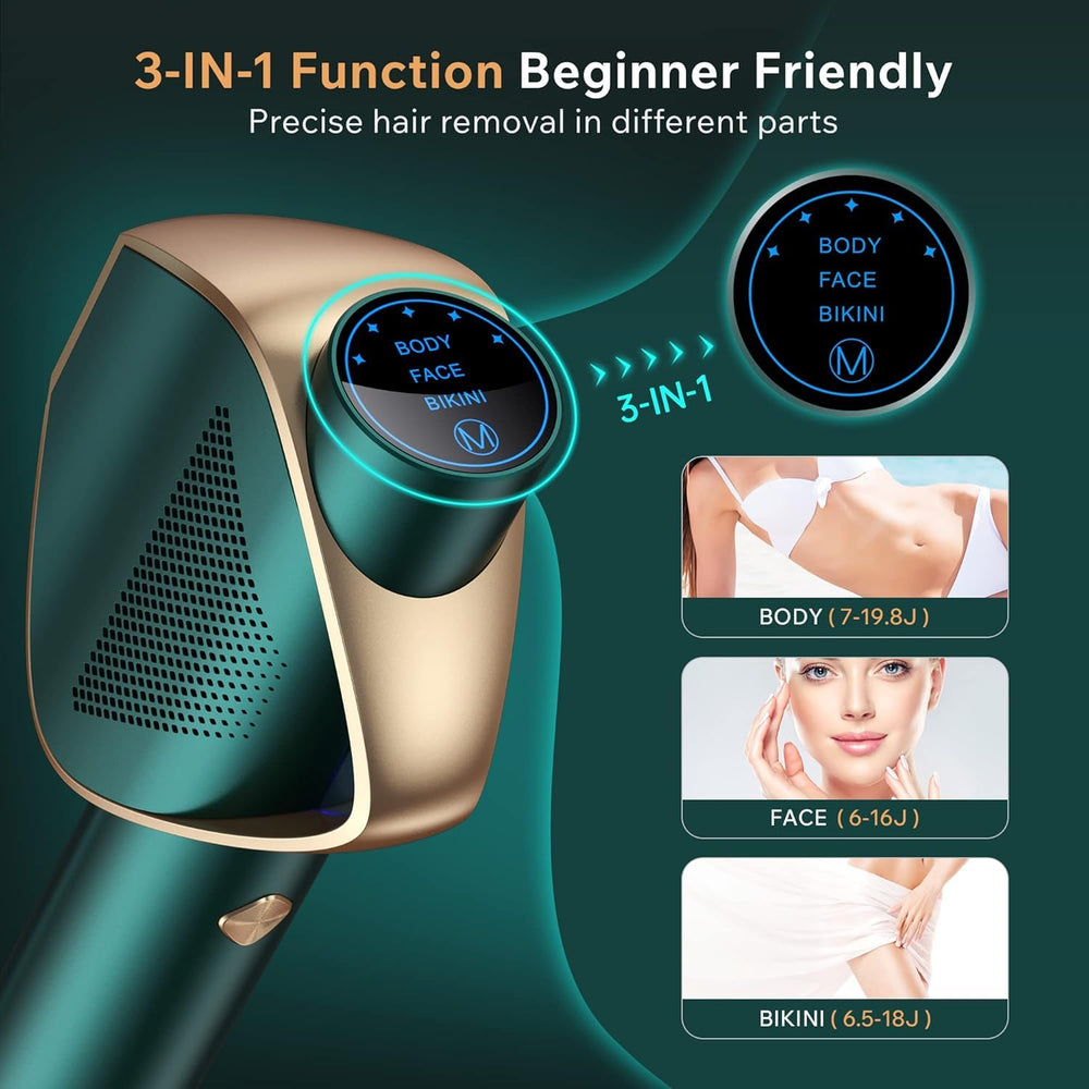 Mihilo laser removal face application enables precise facial hair treatment.