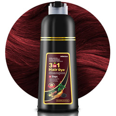 Mihkiom Dark Wine Red Hair Dye Shampoo bottle ready for at-home color refresh