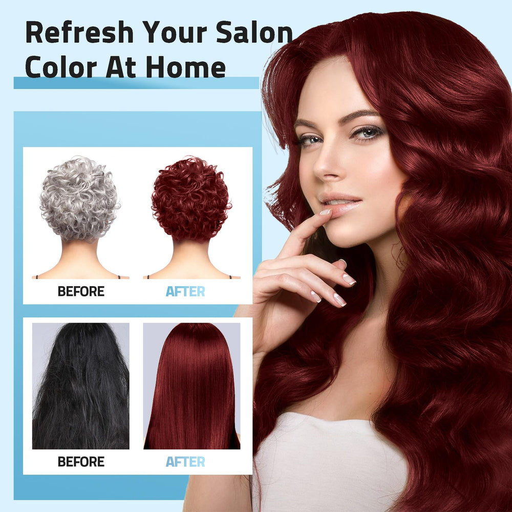 Mihkiom Dark Wine Red dye time 20 minutes for salon-like results at home