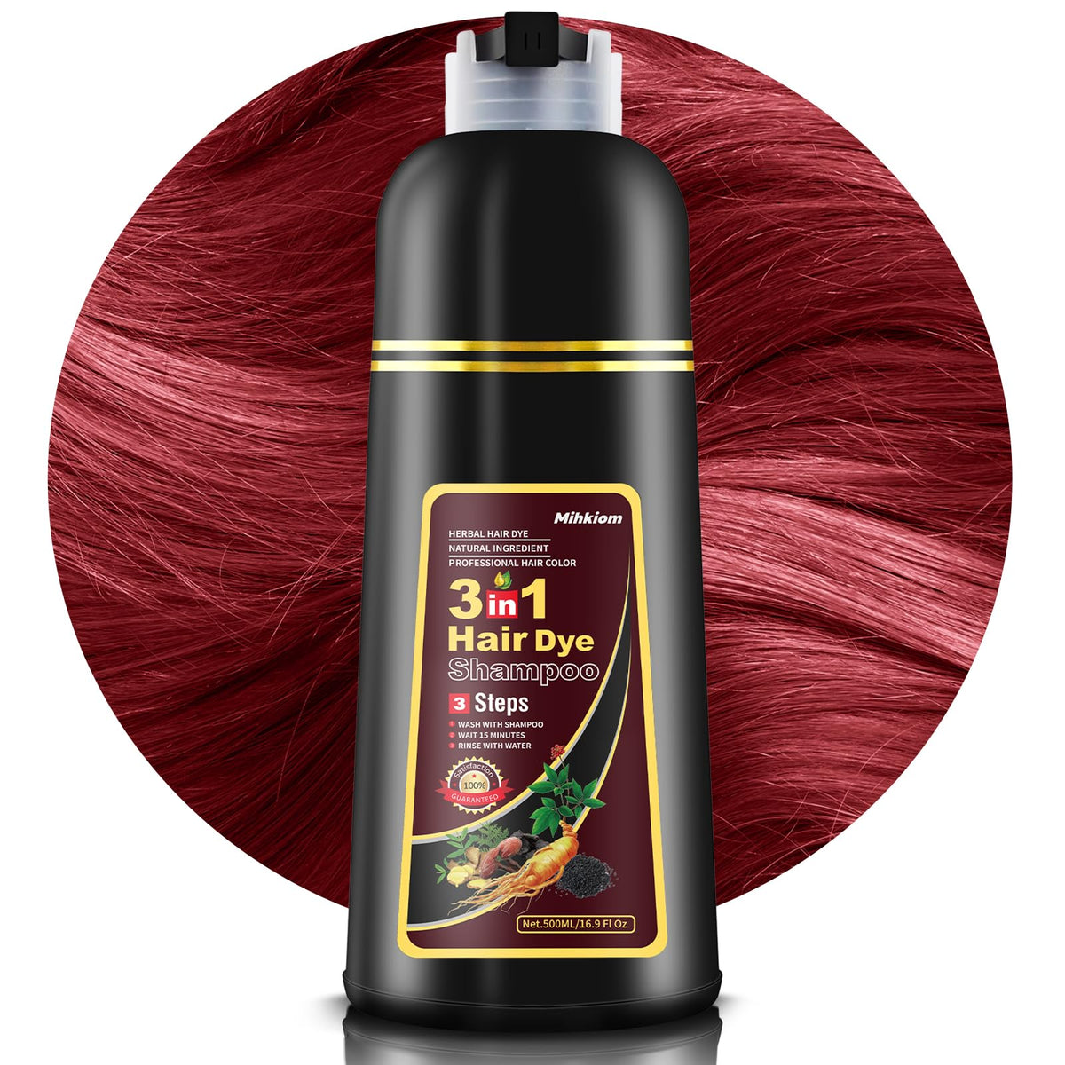 Mihkiom 3-in-1 bottle delivering wine red color refresh at home