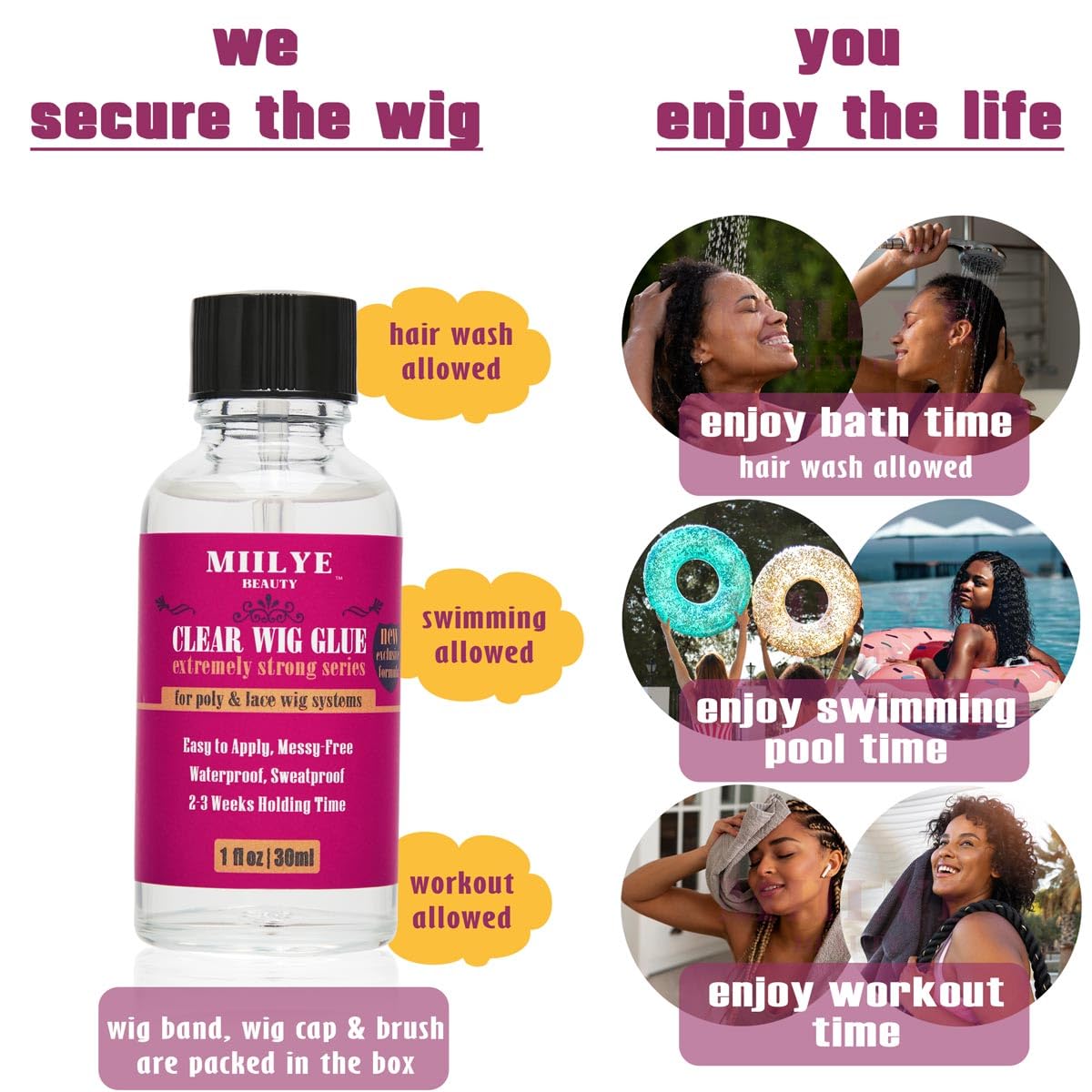 MIILYE BEAUTY wig glue remover 30ml for easy removal and residue cleanup