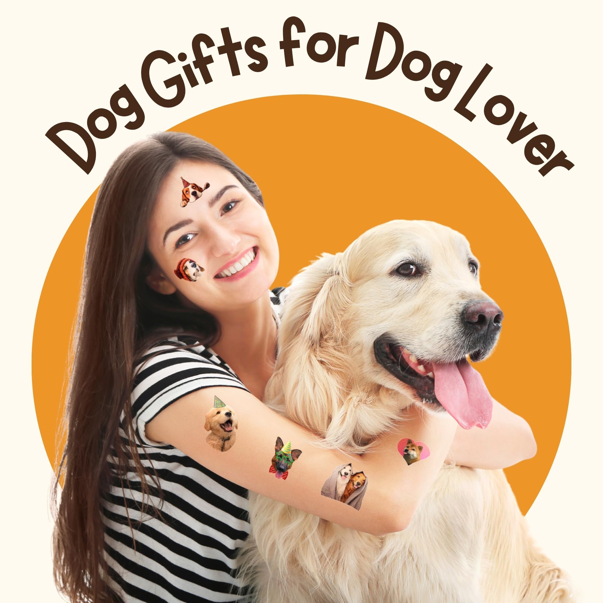MIIVOYAGE dog tattoos feature 1.5x1.5 inch pieces for kids' easy wear.