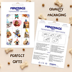 MIIVOYAGE dog tattoos close-up designs including Golden Retriever.