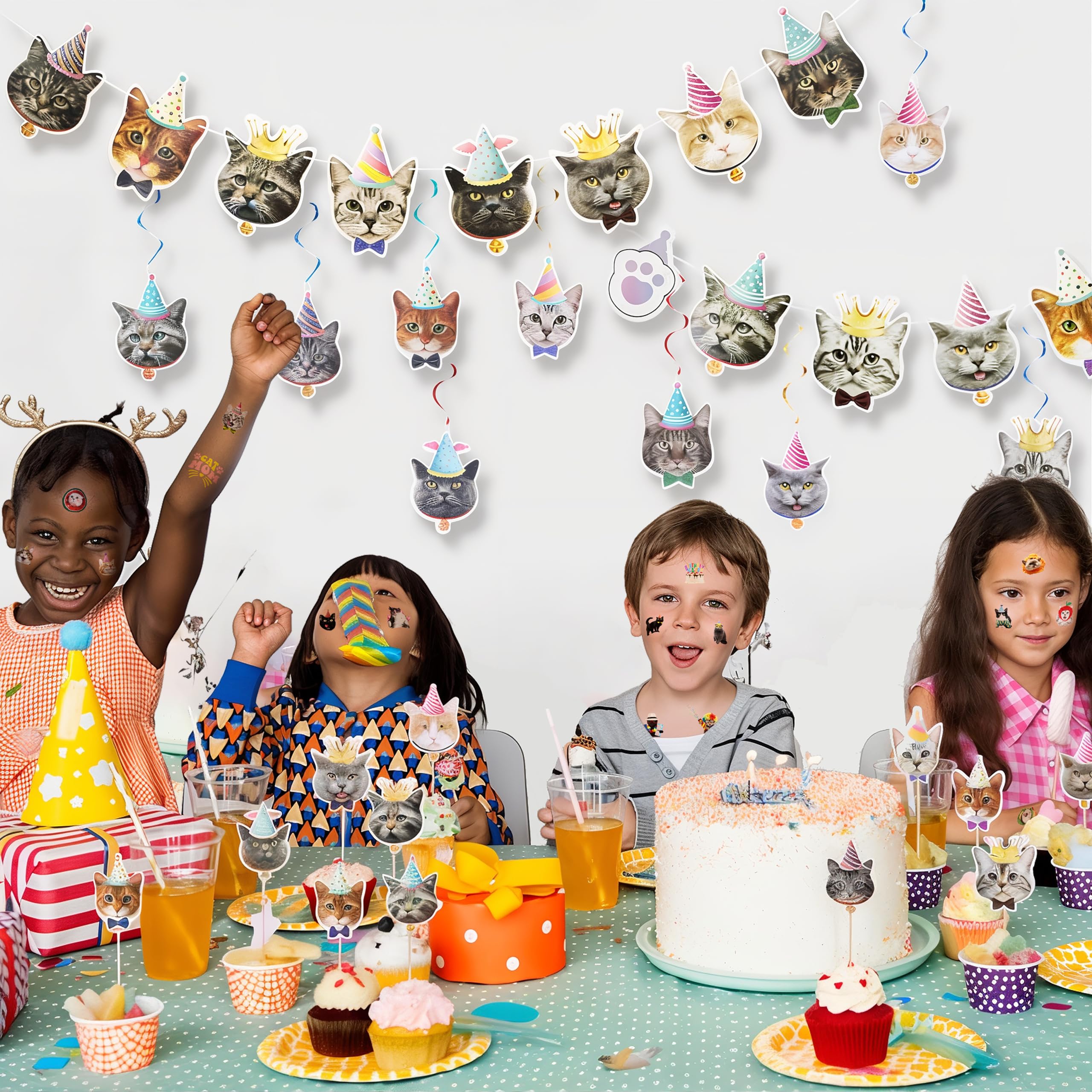 MIIVOYAGE safe non-toxic cat tattoos suitable for kids’ skin.