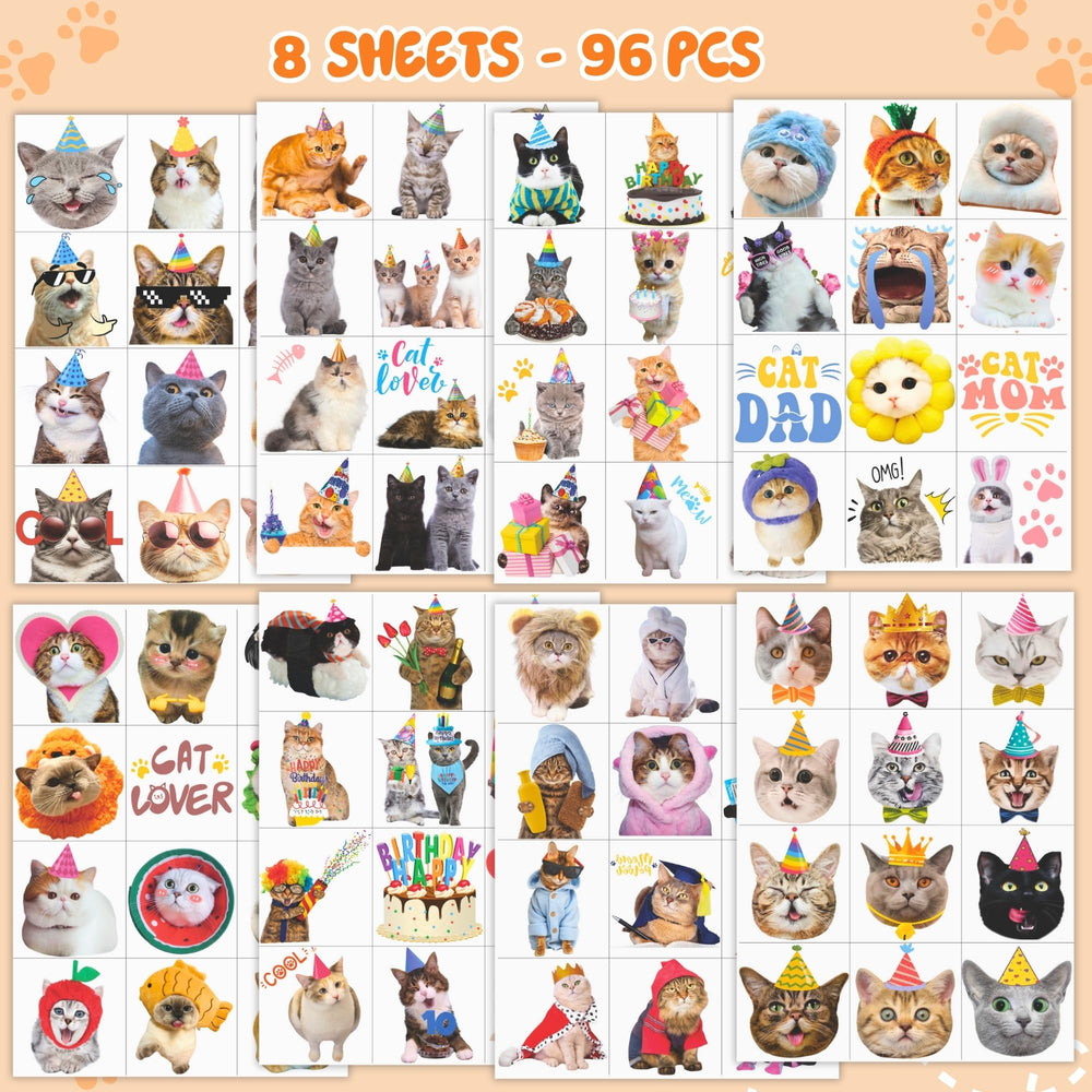 MIIVOYAGE waterproof cat tattoos ideal for party activities and outdoor events.