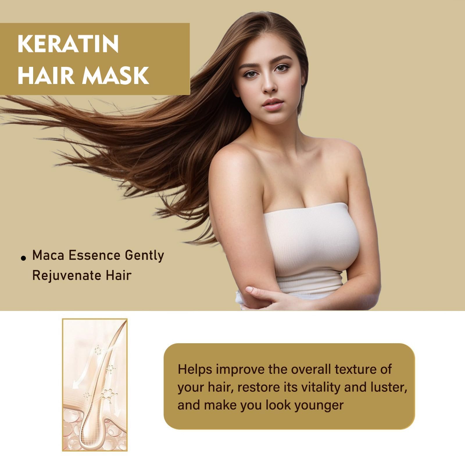 Mijaution Collagen Hair Mask for dry damaged hair restoration