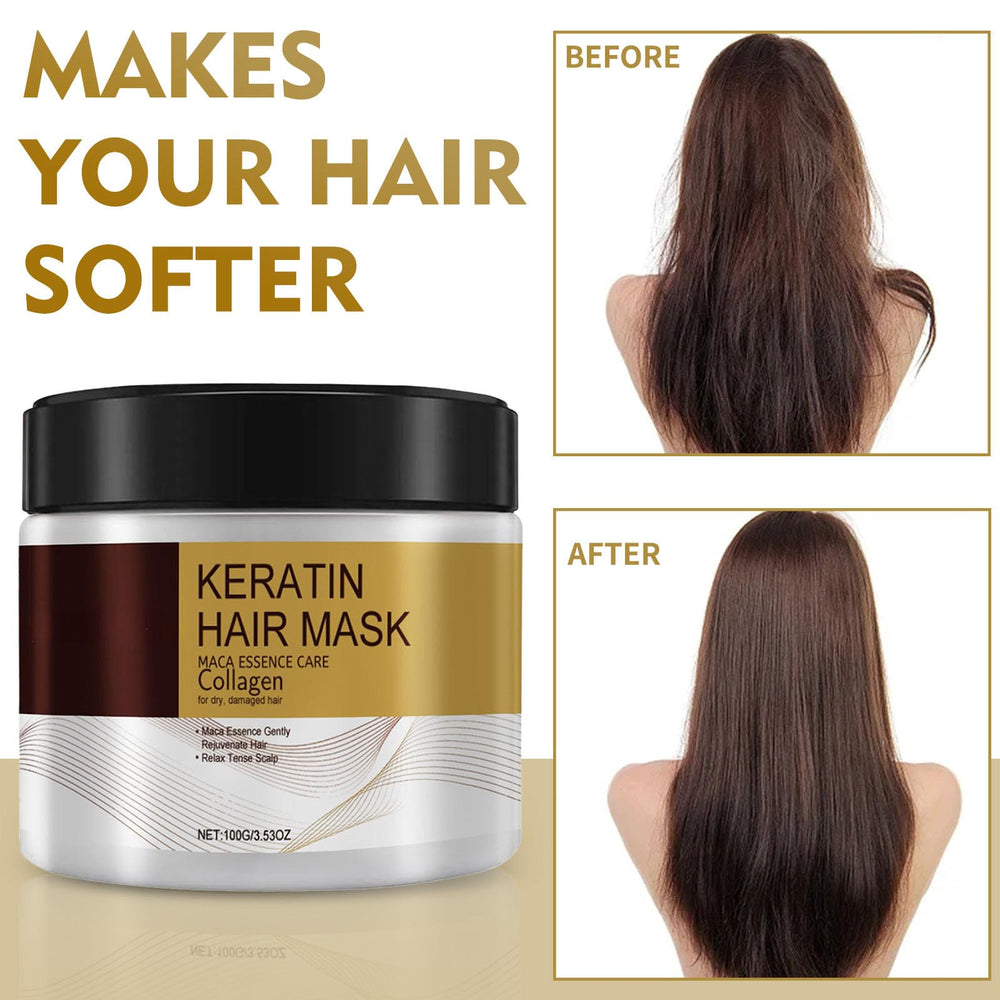 Mijaution Collagen Hair Mask during application for intense hydration