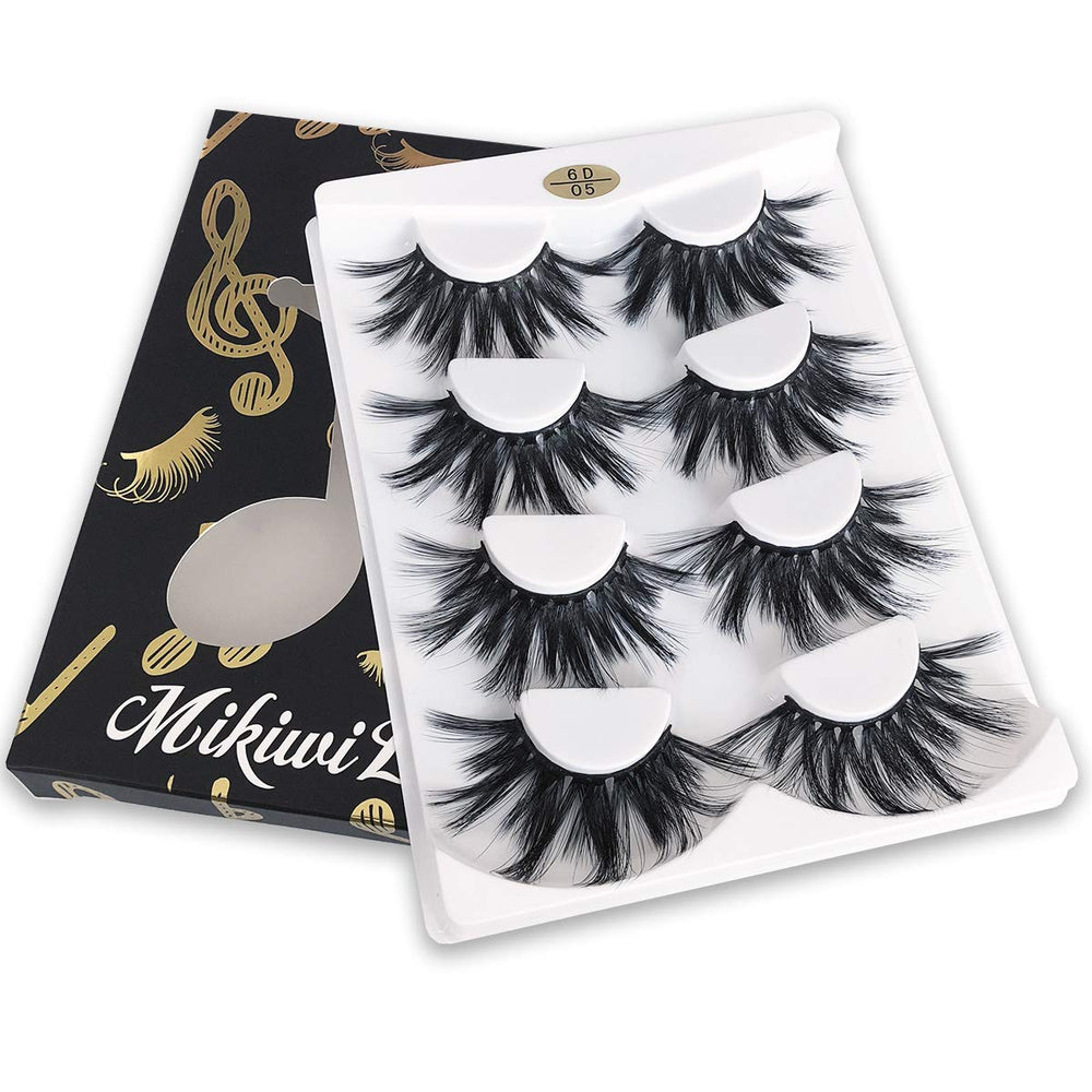 MIKIWI long faux mink 6D lashes add dramatic length for evening looks.