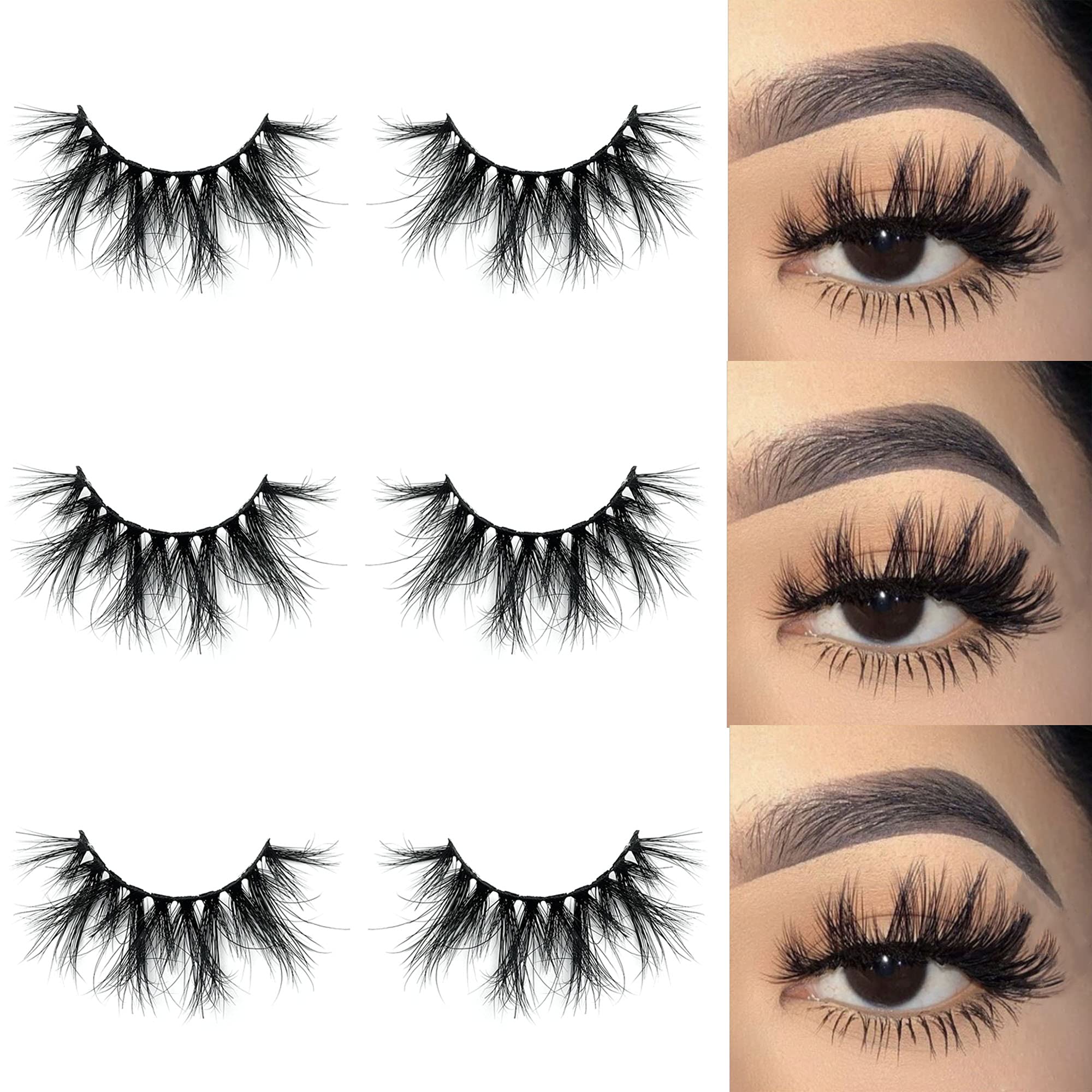 Mikiwi mink lashes 5D with dramatic fluffy fullness for bold eyes