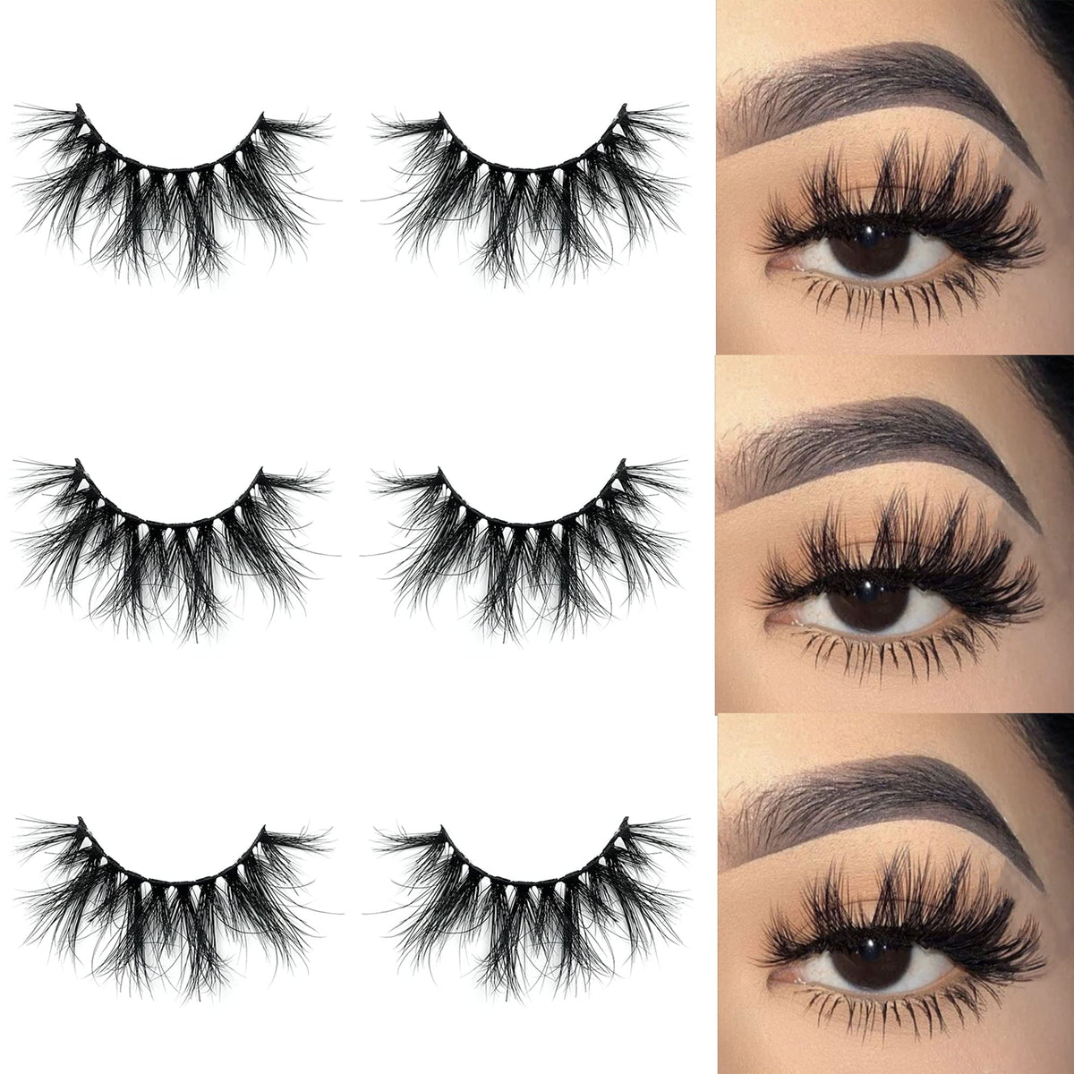 Mikiwi mink lashes 5D with dramatic fluffy fullness for bold eyes