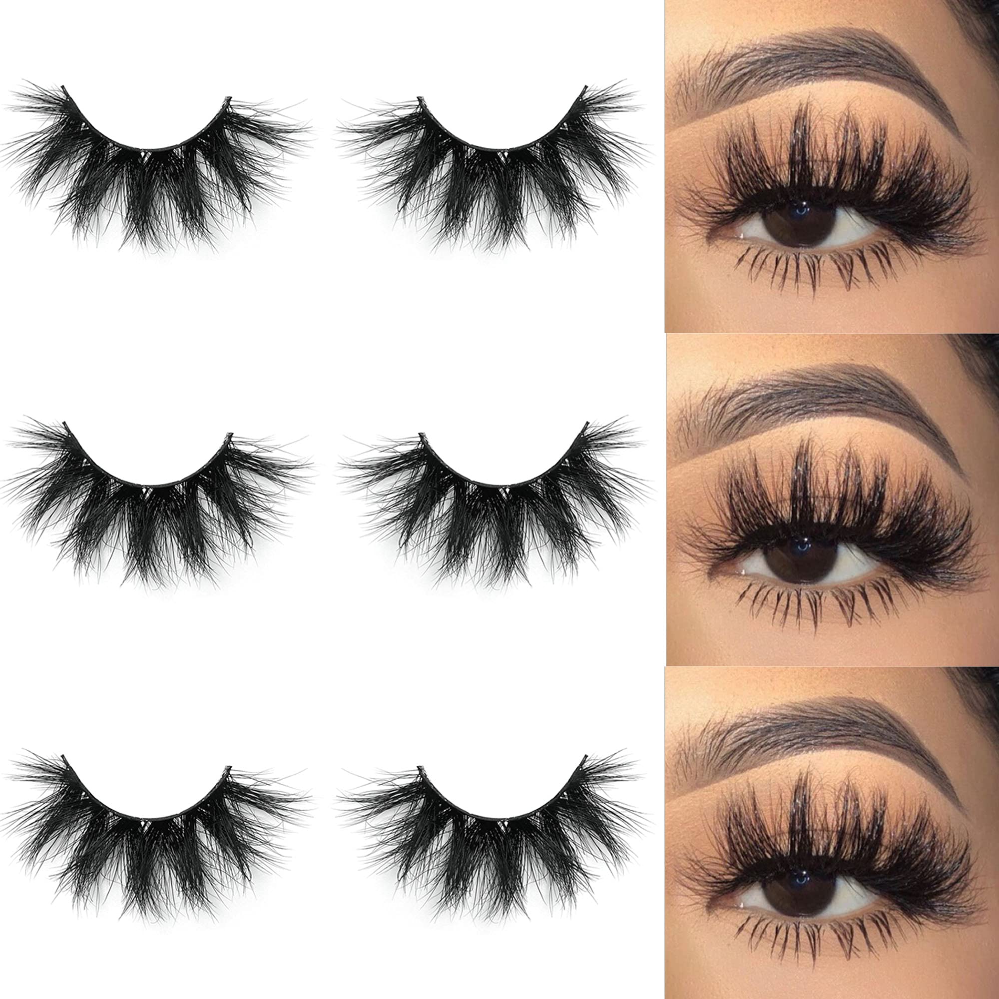 Mikiwi mink lashes 5D fluffy full-strip for dramatic evening looks