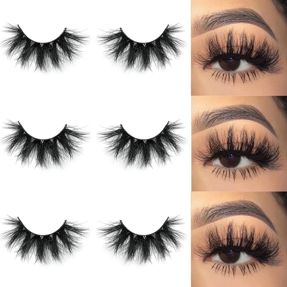 Mikiwi mink lashes 5D fluffy full-strip for dramatic evening looks