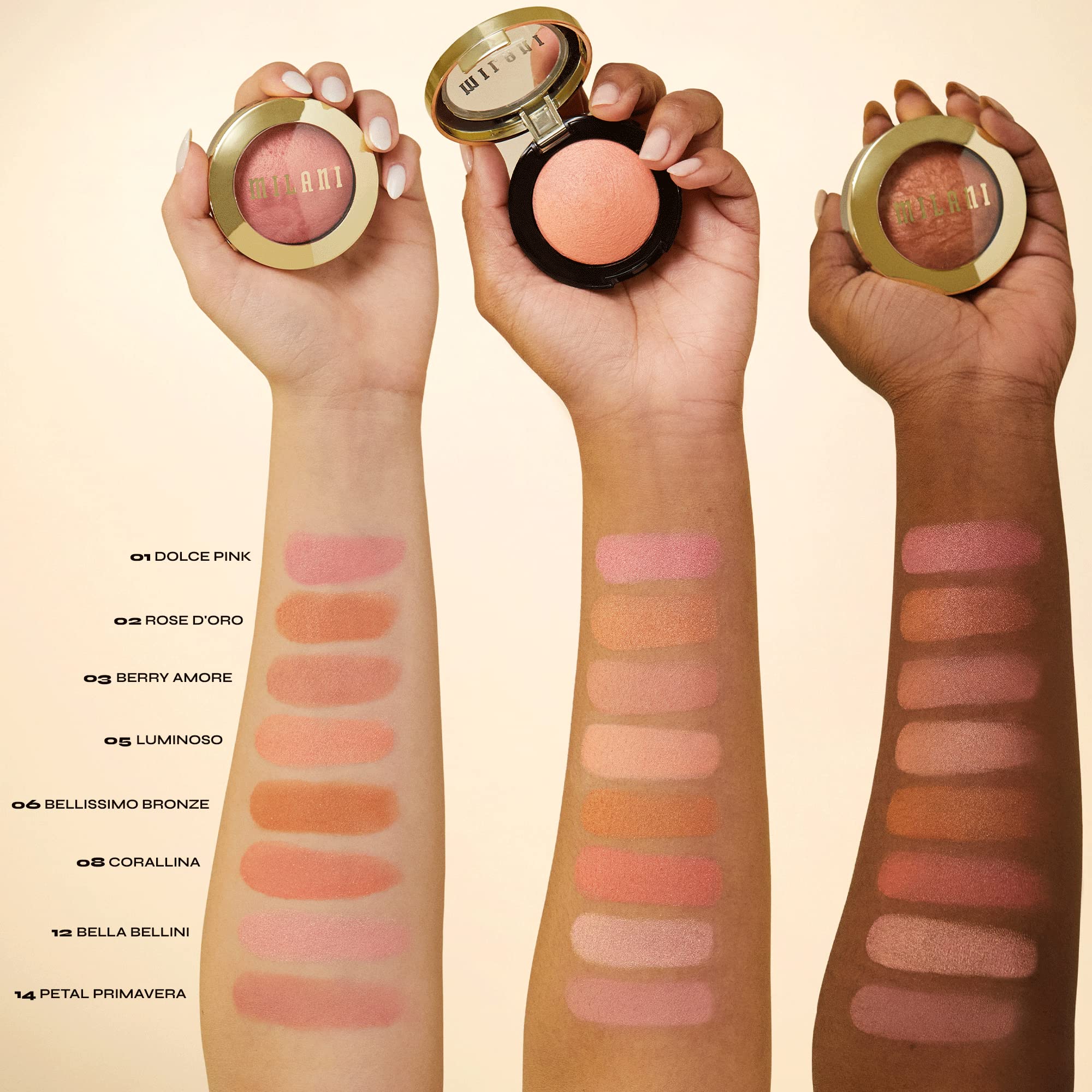 Rose D'Oro shade range includes 12 rosy options for versatility
