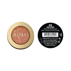 Milani Baked Blush Rose D'Oro shimmer swatch for radiant cheek illumination